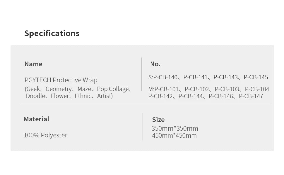 PGYTECH Folding Camera Protective Wrap