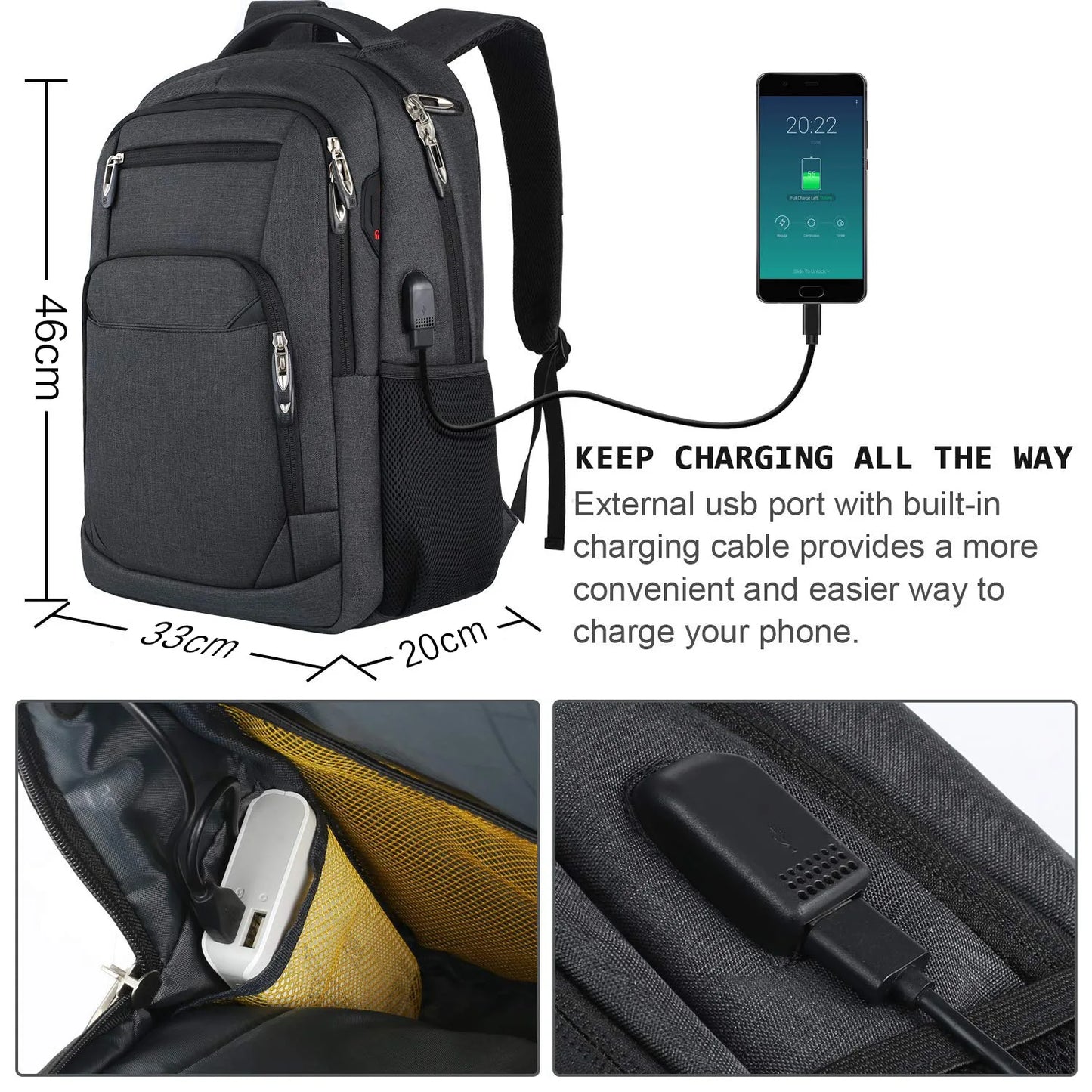 Camera Hub Essentials 18-Inch Waterproof Camera Backpack - Blue