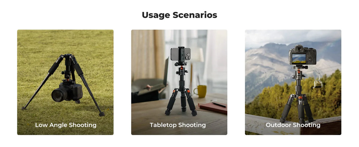 K&F S225A0 52cm Mini Desktop Tripod with Ball Head