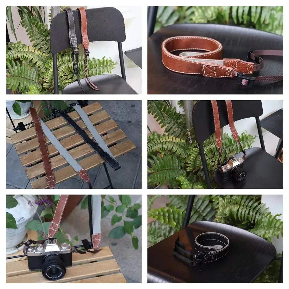 Camera Hub Essentials PU Leather Camera Shoulder Strap - Brown B