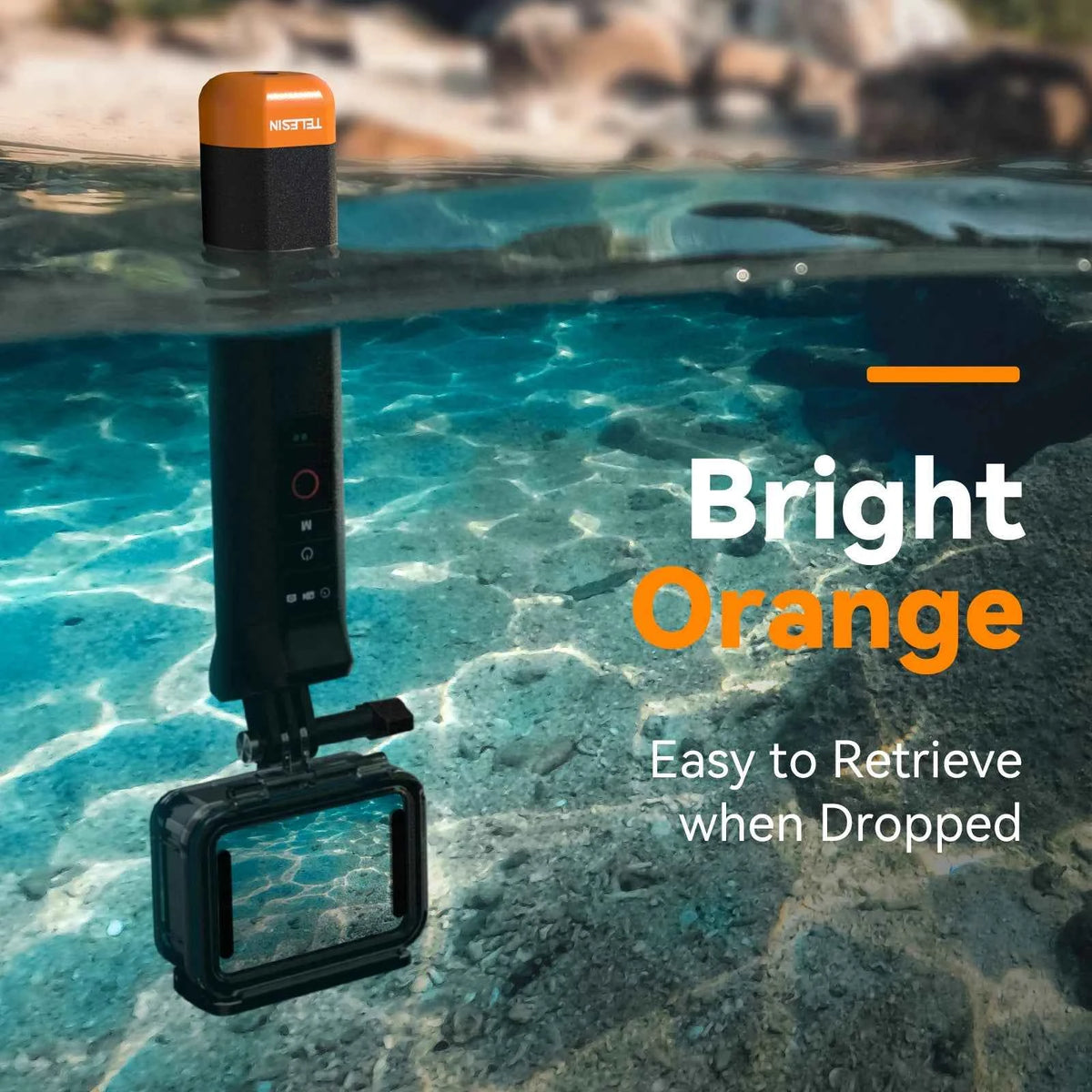 TELESIN Floating Selfie Stick with Remote for GoPro HERO