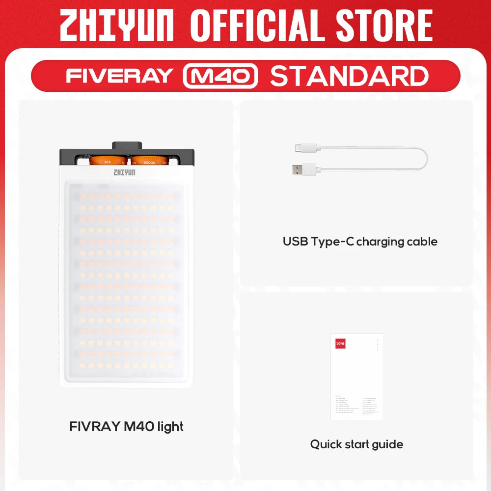 Zhiyun FIVERAY M40 40W Pocket LED Video Light