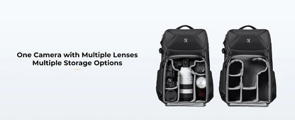 K&F 20L Hardshell Camera Backpack with 15.6 Inch Laptop Compartment