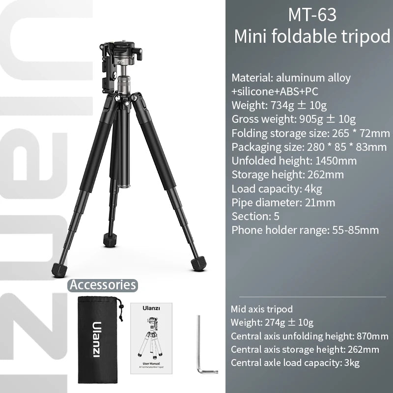 Ulanzi MT-63 Portable Mini Tripod