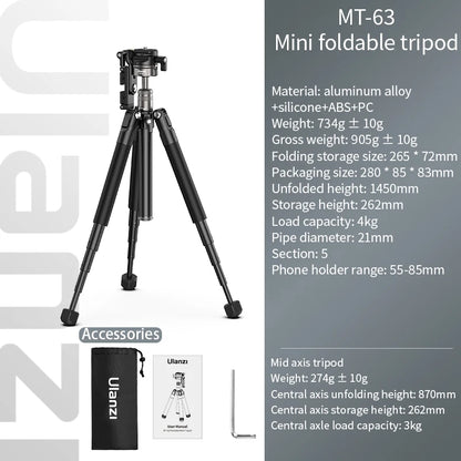 Ulanzi MT-63 Portable Mini Tripod