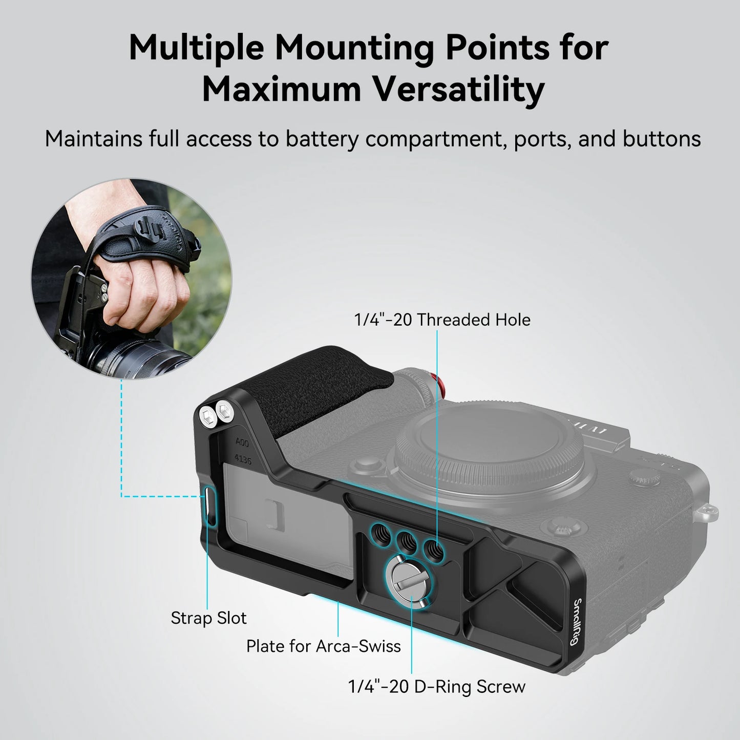 SmallRig 4260 L-Shape Grip for Fujifilm X-T5 with Shutter Button
