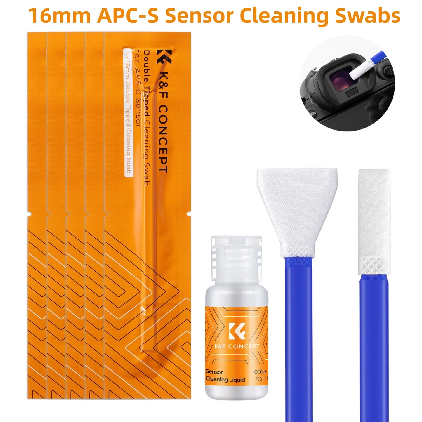 K&F Concept 2-in-1 Camera Sensor Cleaning Swab Kit