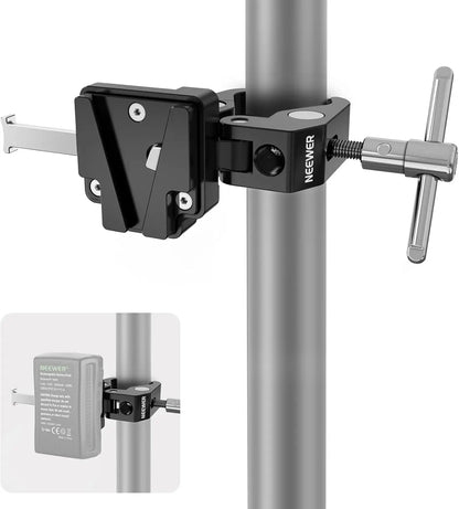 NEEWER Mini V-Mount Battery Plate with Super Crab Clamp