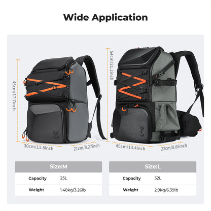 K&F 32L/25L 2-in-1 Camera Backpack and Sling Bag