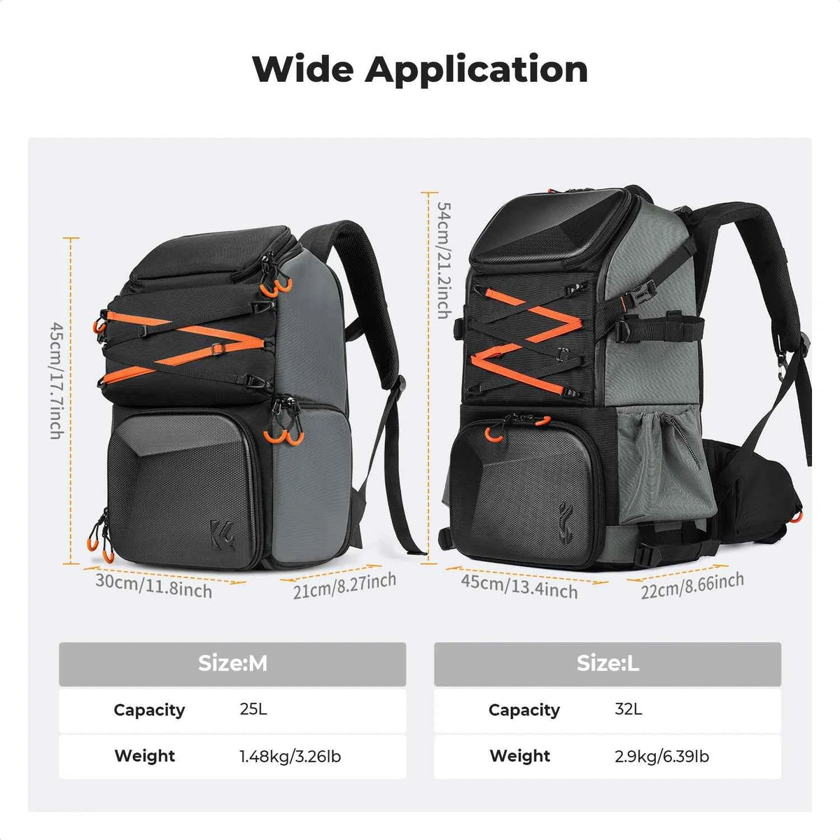 K&F Concept 25L Camera Backpack with Rain Cover