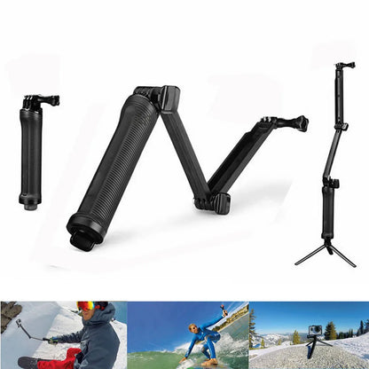 QQT 3-Way Action Camera Selfie Stick and Tripod