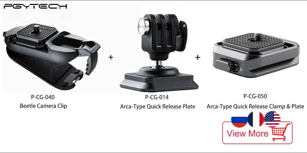 PGYTECH Arca Quick Release Plate for Action Cameras