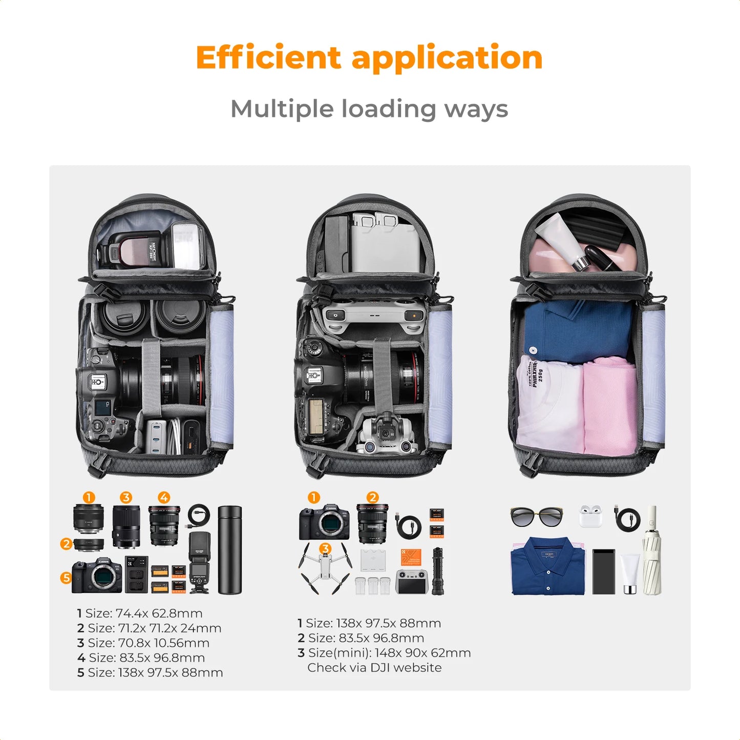 K&F Outdoor Camera Sling Backpack
