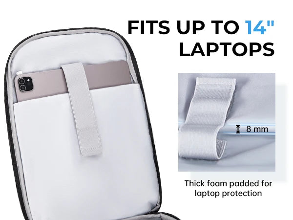 BAGSMART Expandable Camera Backpack with 15.6 Inch Laptop Compartment