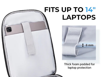 BAGSMART Expandable Camera Backpack with 15.6 Inch Laptop Compartment
