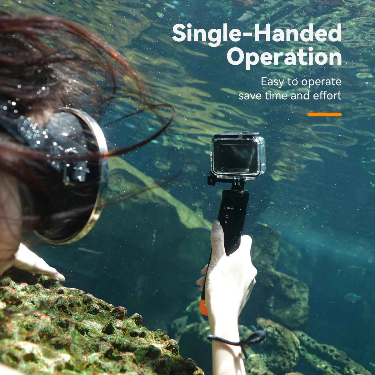 TELESIN Floating Selfie Stick with Remote for GoPro HERO