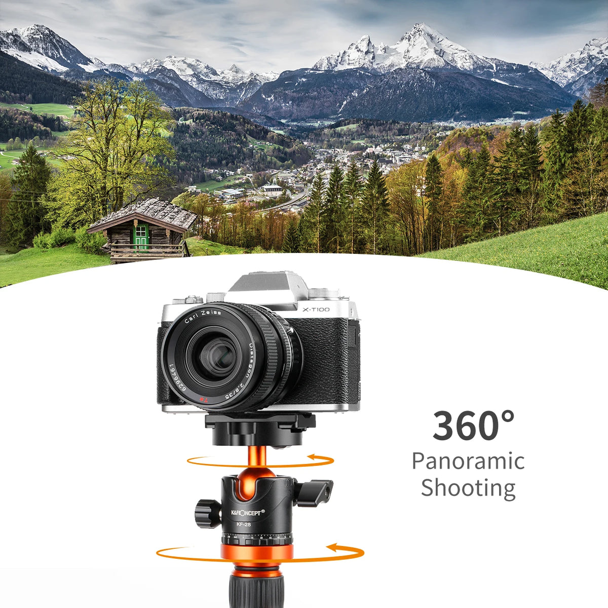 K&F 10kg Metal Tripod Ball Head with Quick Release Plate