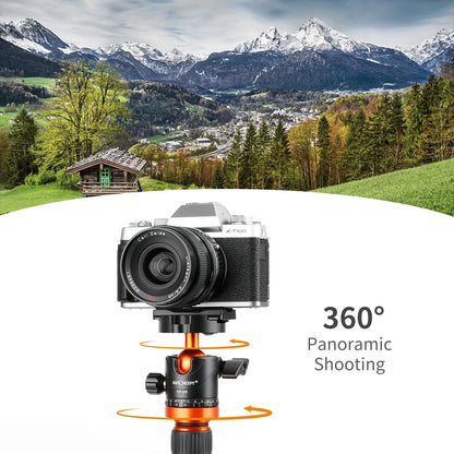 K&F 10kg Metal Tripod Ball Head with Quick Release Plate