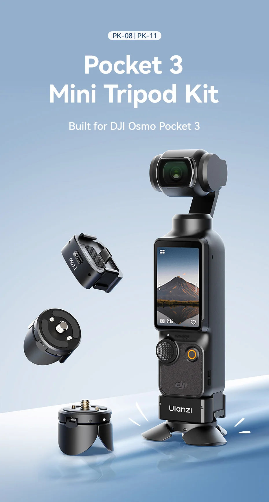 Ulanzi Mini Tripod & ARRI Base for DJI Osmo Pocket 3