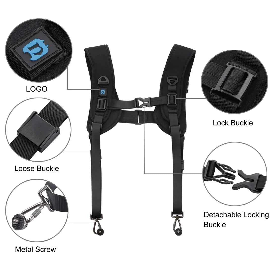PULUZ Quick Release Double Shoulder Camera Harness