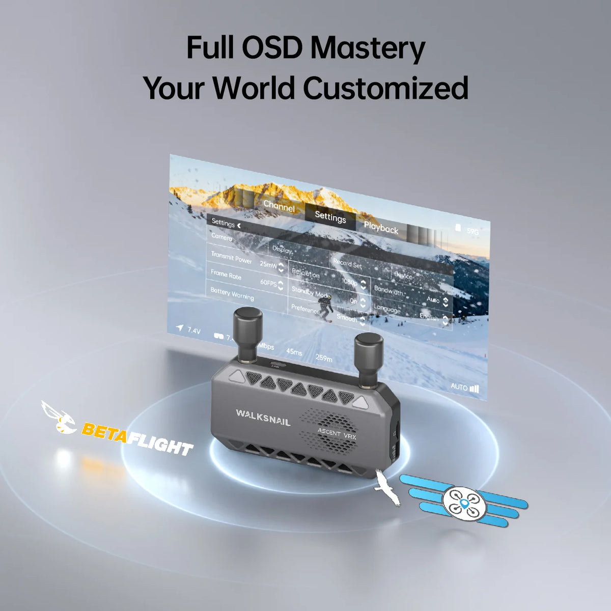 Walksnail Ascent FPV VRX Receiver & VTX Kits