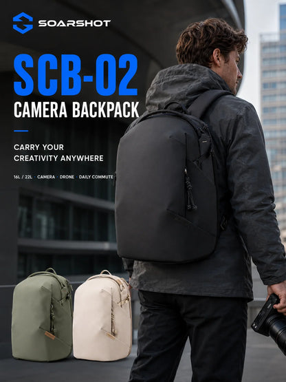 SOARSHOT 16L/22L Water-Resistant Camera Backpack