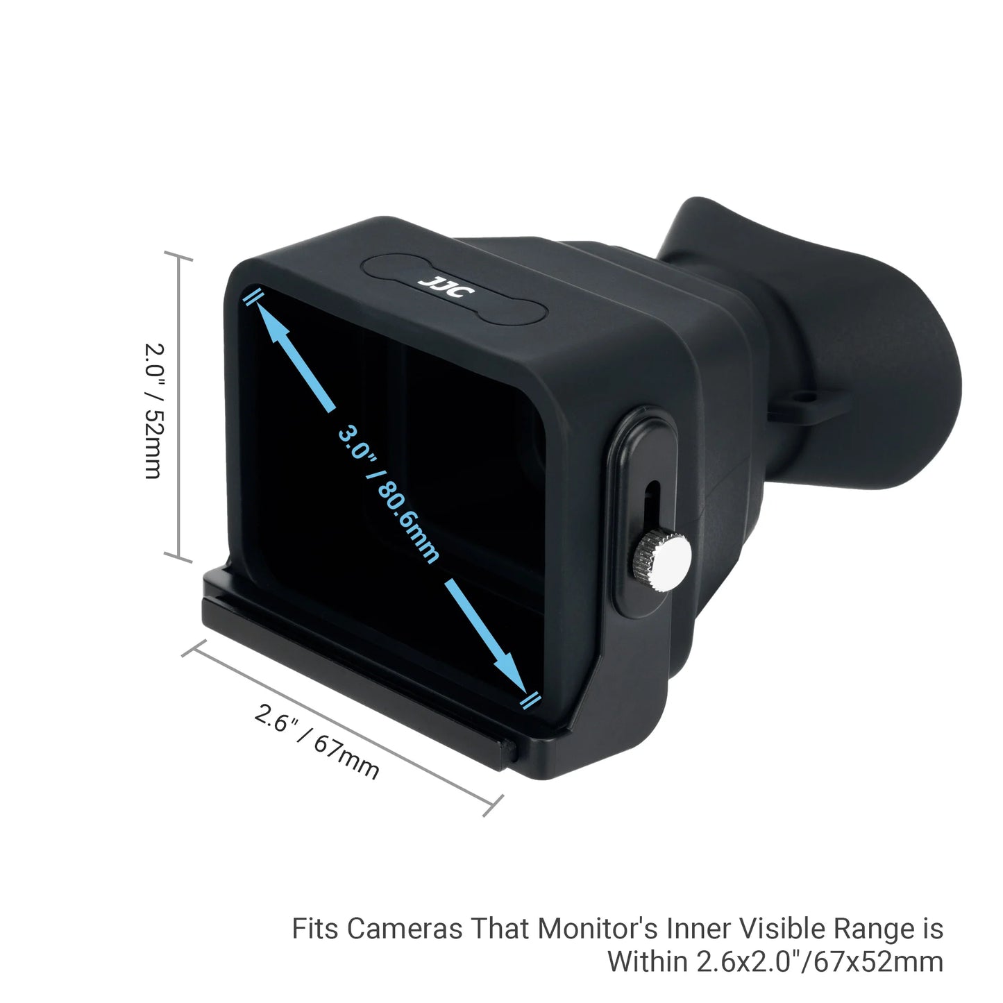 JJC 3x LCD Viewfinder Eyecup for 3.0-Inch Camera Screens