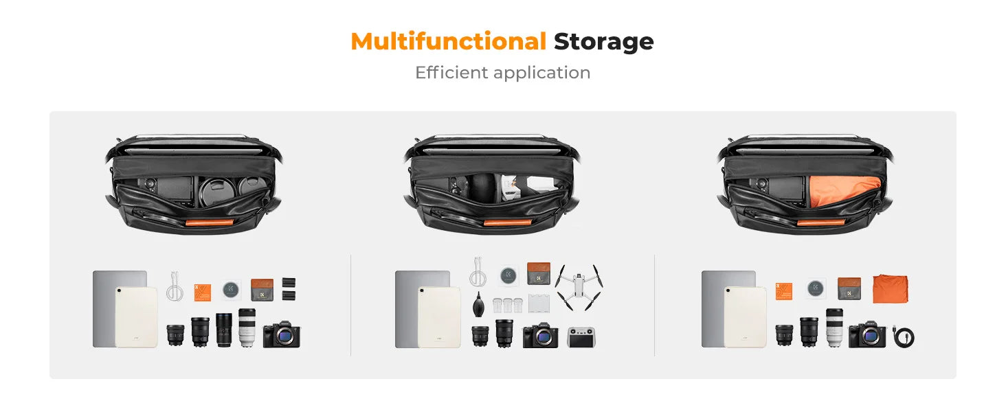 K&F Concept 10L/12L Camera Sling Bag for DSLR & Mirrorless Cameras