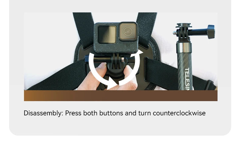 TELESIN Action Camera Chest Harness Mount