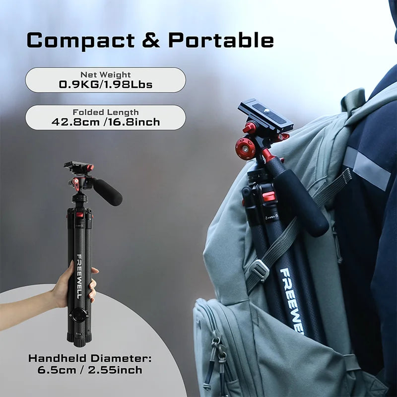 Freewell 1.5m Carbon Fibre Travel Tripod