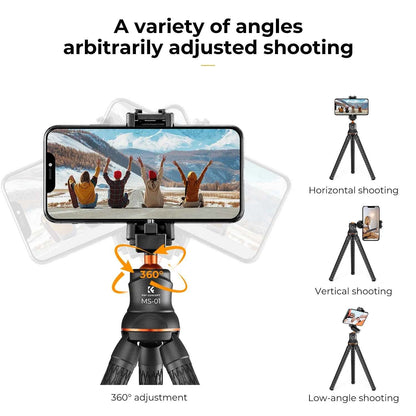 K&F MS01 Flexible Mini Phone Tripod with Remote