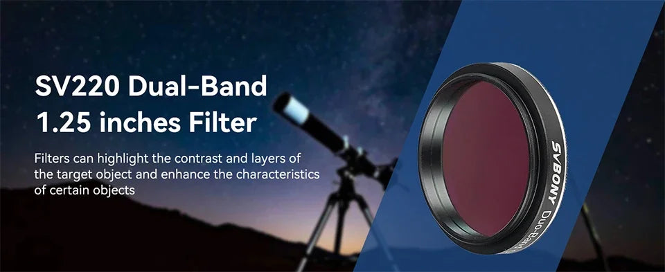 SVBONY SV220 7nm H-Alpha/OIII Dual-Band Telescope Filter