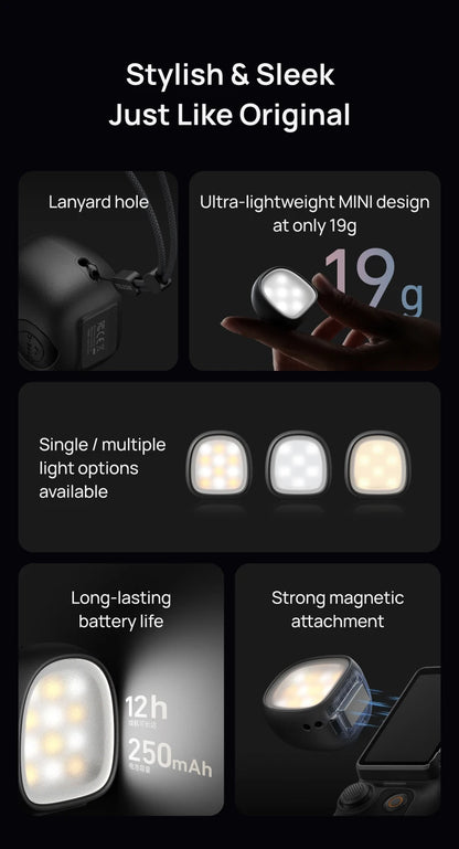 TELESIN Magnetic Mini Fill Light for DJI Osmo Pocket