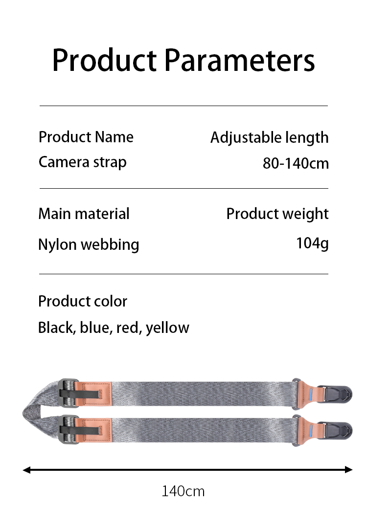 Adjustable Nylon Camera Neck and Shoulder Strap