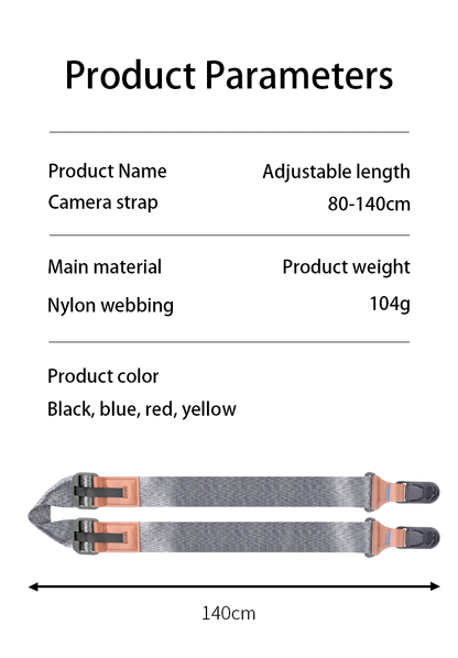 Adjustable Nylon Camera Neck and Shoulder Strap