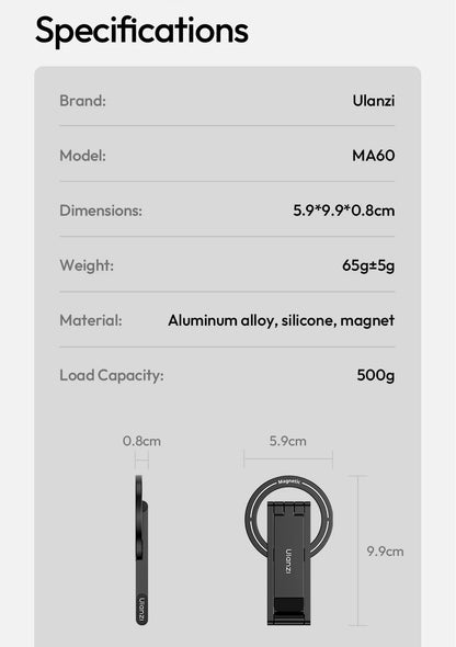 Ulanzi MA60 Ultra-Slim Magnetic Phone Tripod