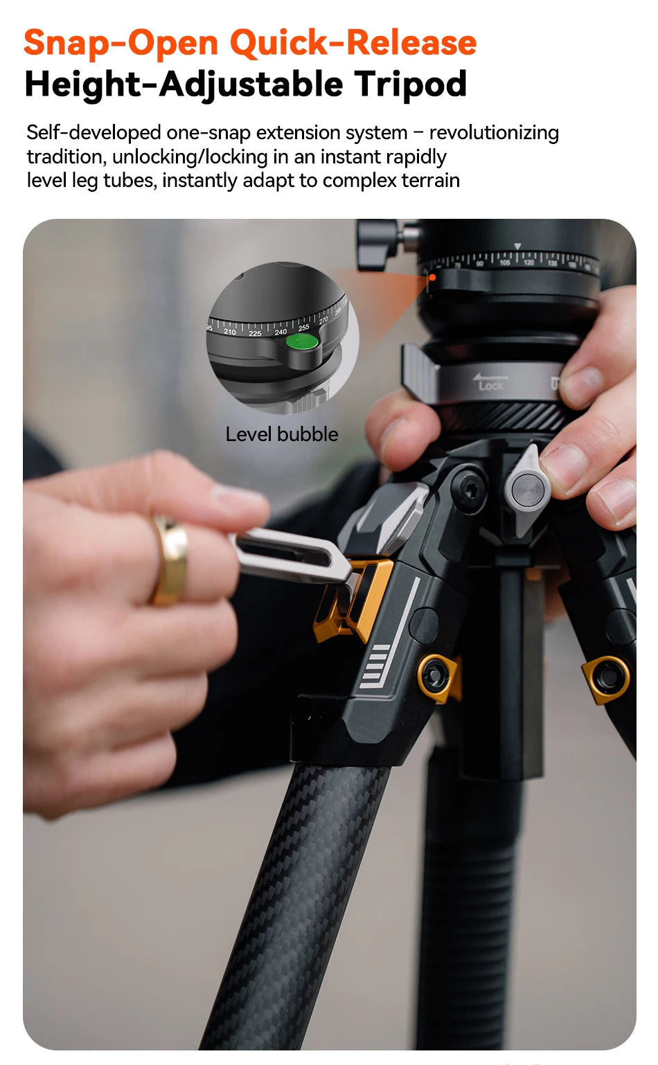COMAN T1/T1S V5 Carbon Fibre Tripod with Video Head