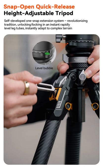 COMAN T1/T1S V5 Carbon Fibre Tripod with Video Head