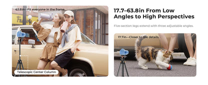 K&F A305A1 63 Inch Aluminium Tripod with Arca-Compatible Ball Head