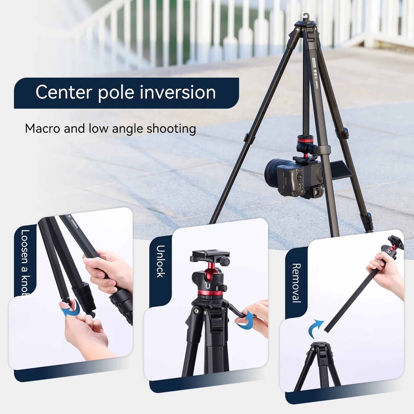 Ulanzi OMBRA YING 62.2-Inch Aluminium Travel Tripod