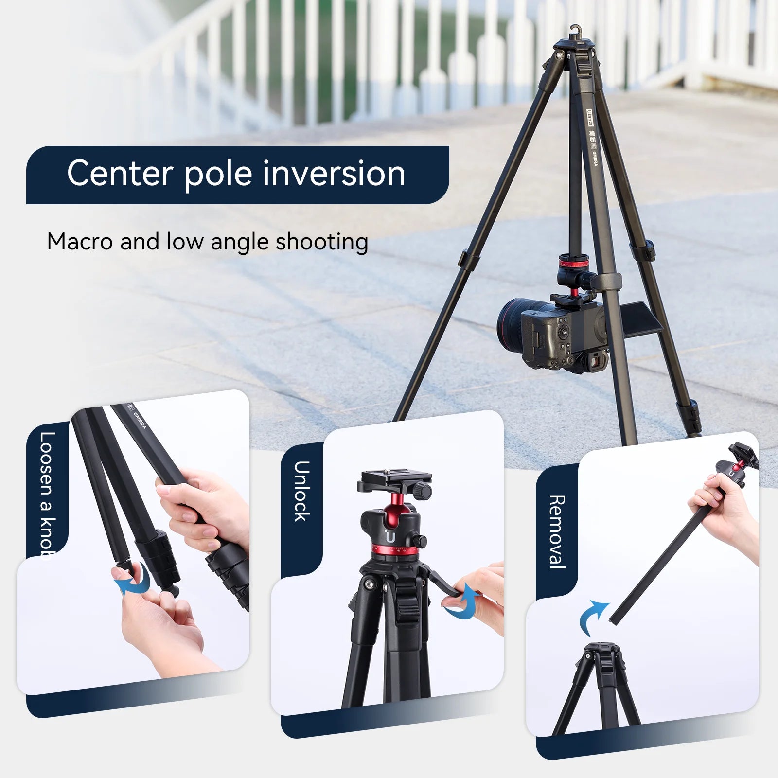 Ulanzi OMBRA YING 62.2-Inch Aluminium Travel Tripod