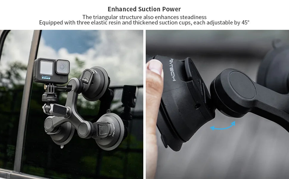 PGYTECH CapLock Triple Suction Camera Mount