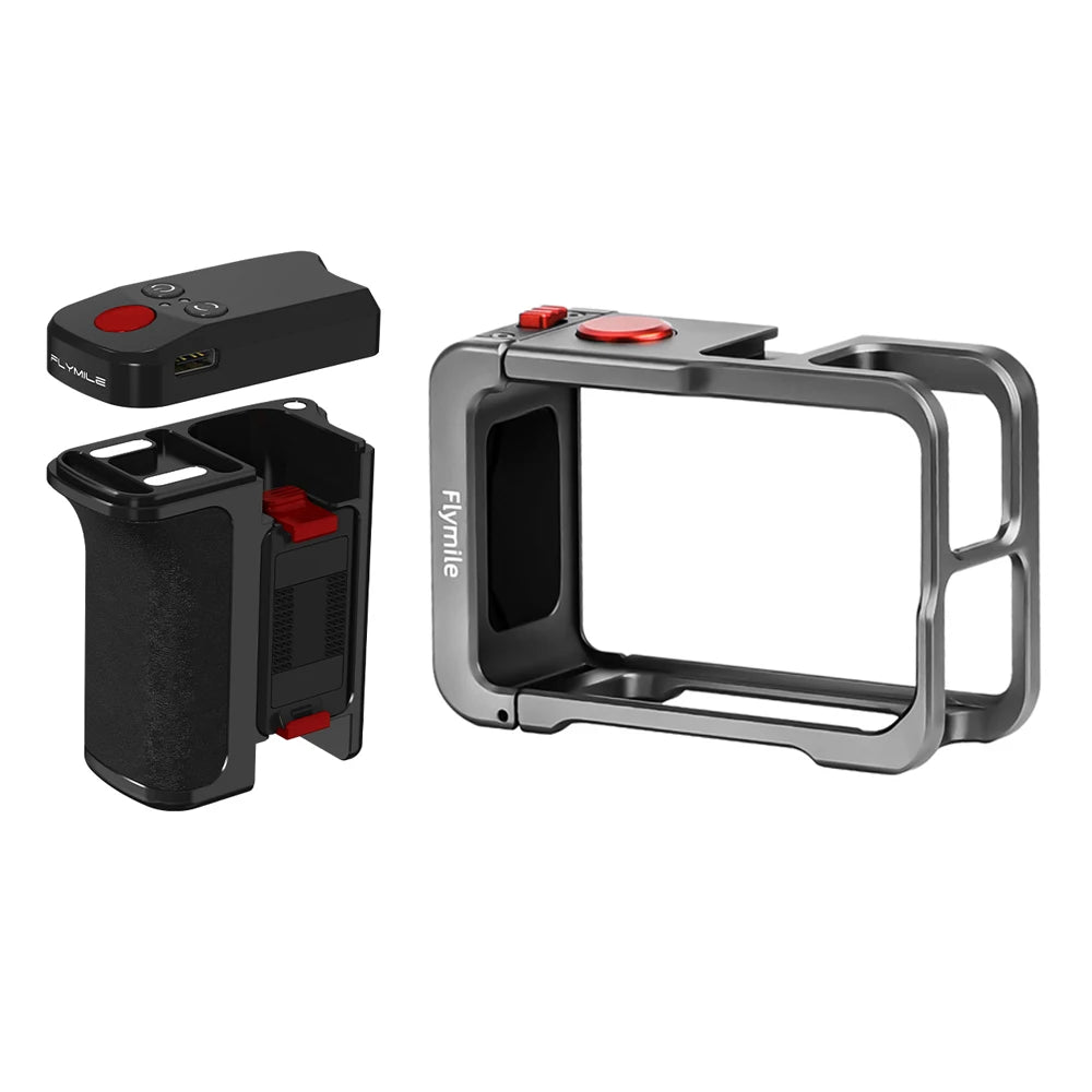 Flymile Camera Cage & Grip for DJI Osmo Action 4 / 5 Pro