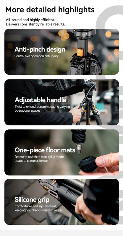 COMAN T1/T1S V5 Carbon Fibre Tripod with Video Head