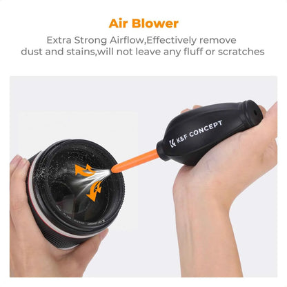 K&F CONCEPT Camera Lens Cleaning Kit with Camera Blower Glasses Wipes Cloth Cleaning Liquid Cleaning Pen for Camera Lens Phone