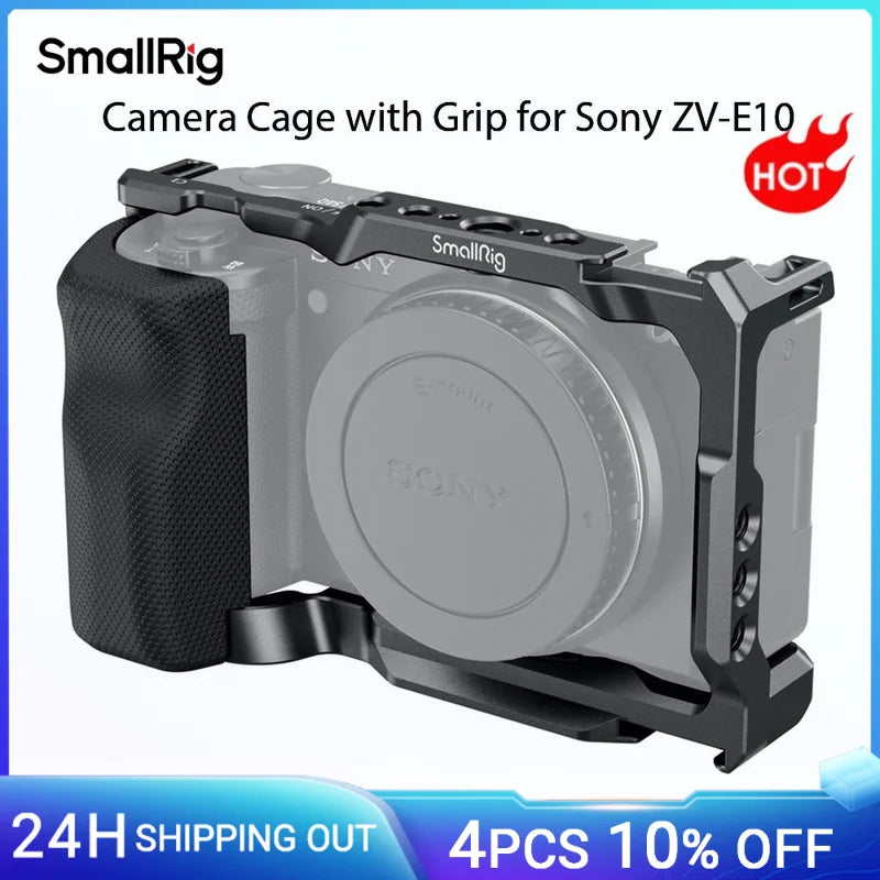 SmallRig Sony ZV-E10 Cage & Rig Kit Options - cage 3531B Kit 5