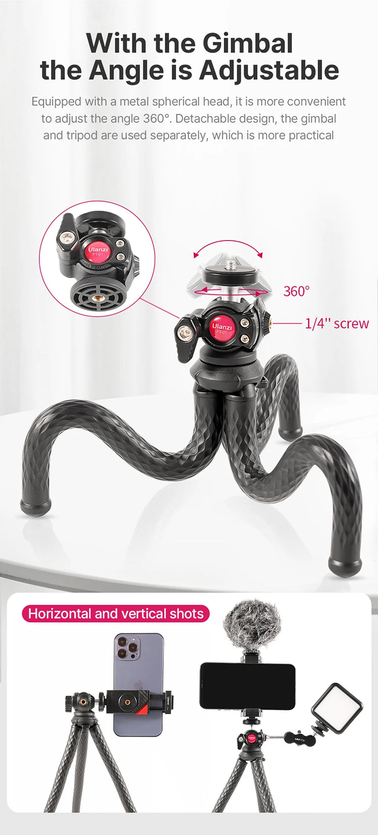 Ulanzi FT-01 Mini Flexible Camera Tripod