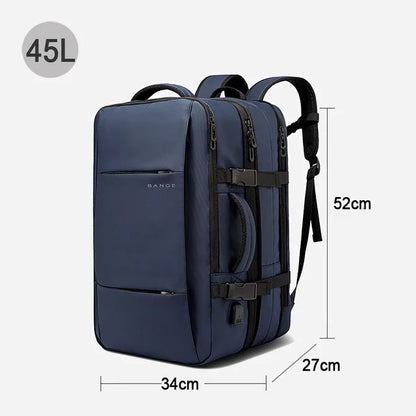 BANGE 17.3 Inch Expandable Travel Backpack with USB Port