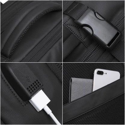 BANGE 17.3 Inch Expandable Travel Backpack with USB Port