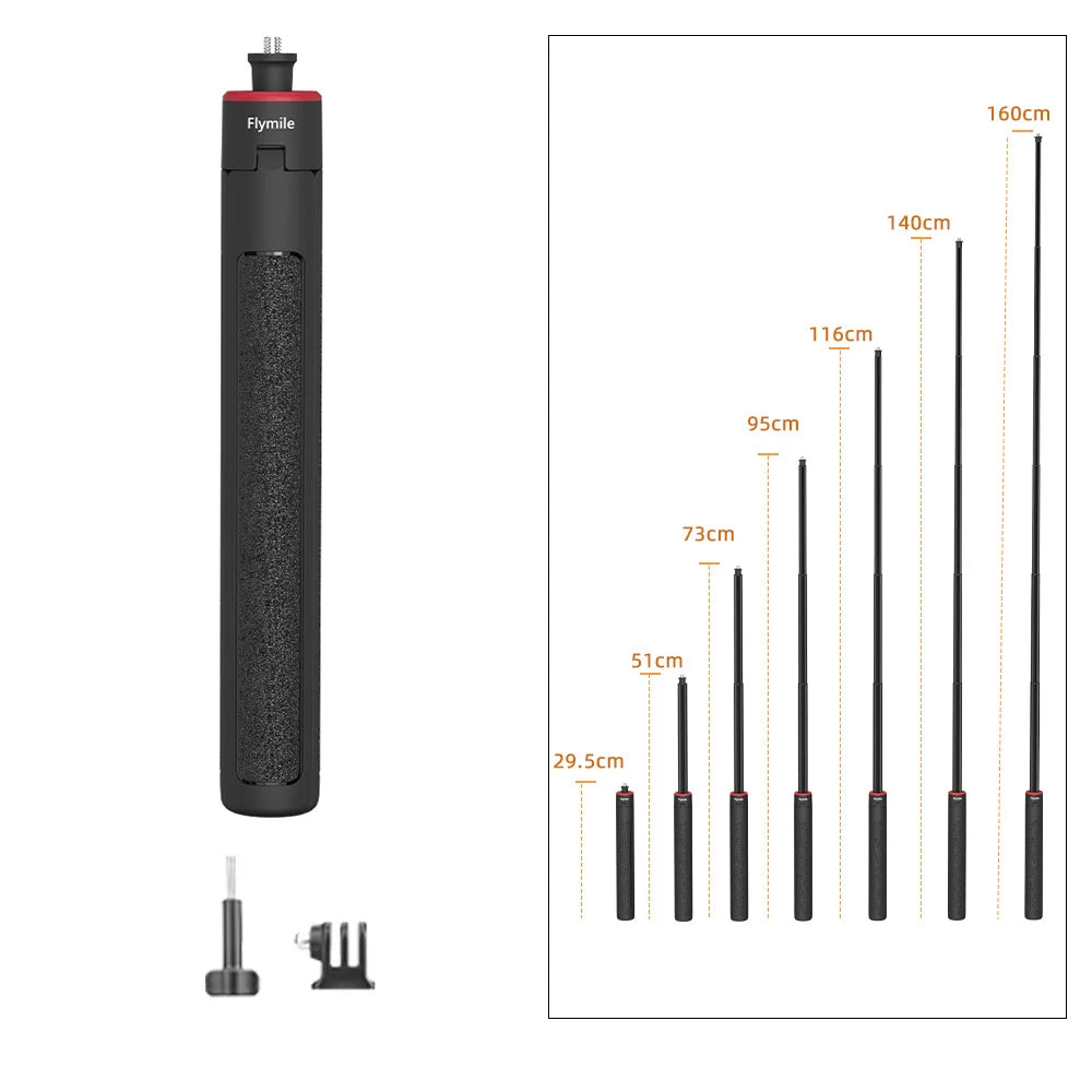 Flymile Extendable Vlog Tripod Handle for Action Cameras